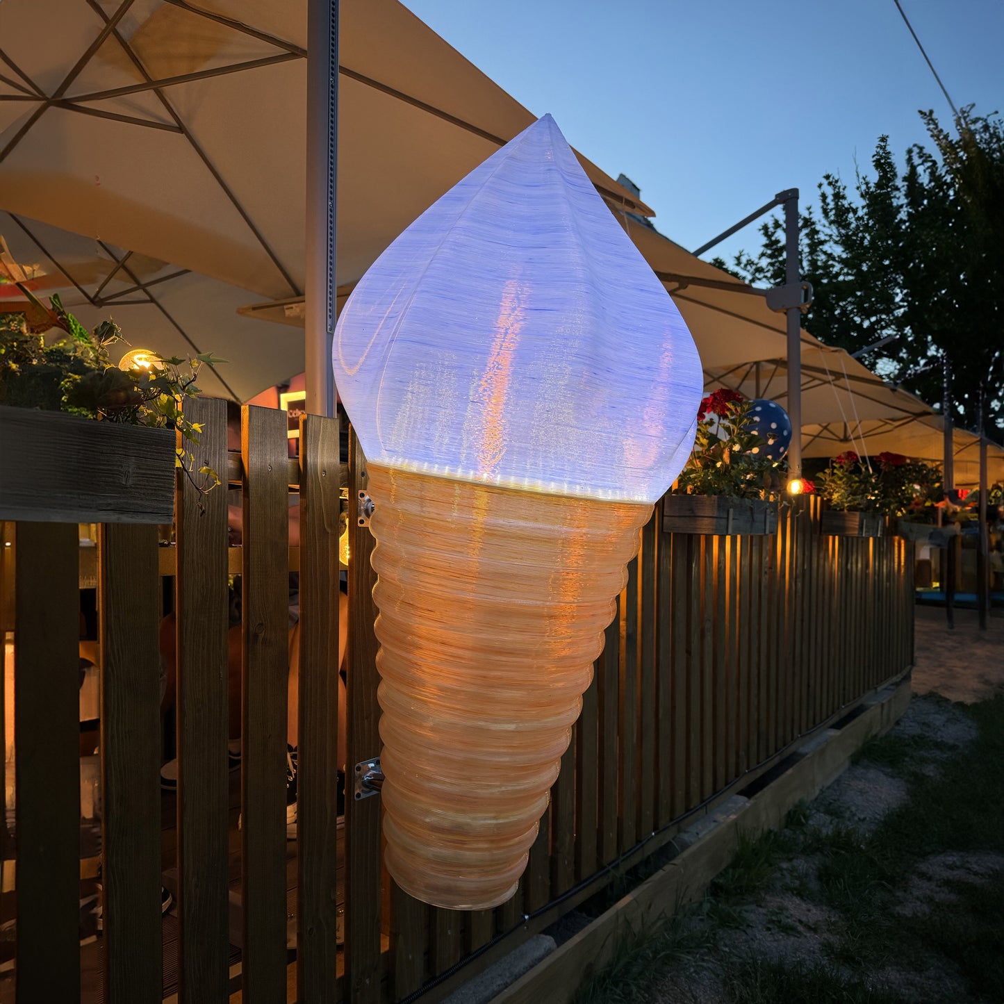 Ice Cream Light Sign, 3D-Printed, 110 cm