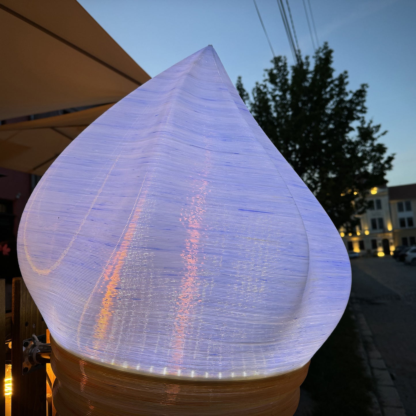 Semn luminos înghețată, imprimat 3D, 110 cm